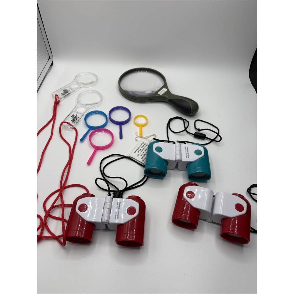 7 Varieties‎ Magnifier And 3  Binoculars For Learning Science & Nature Pre-owned